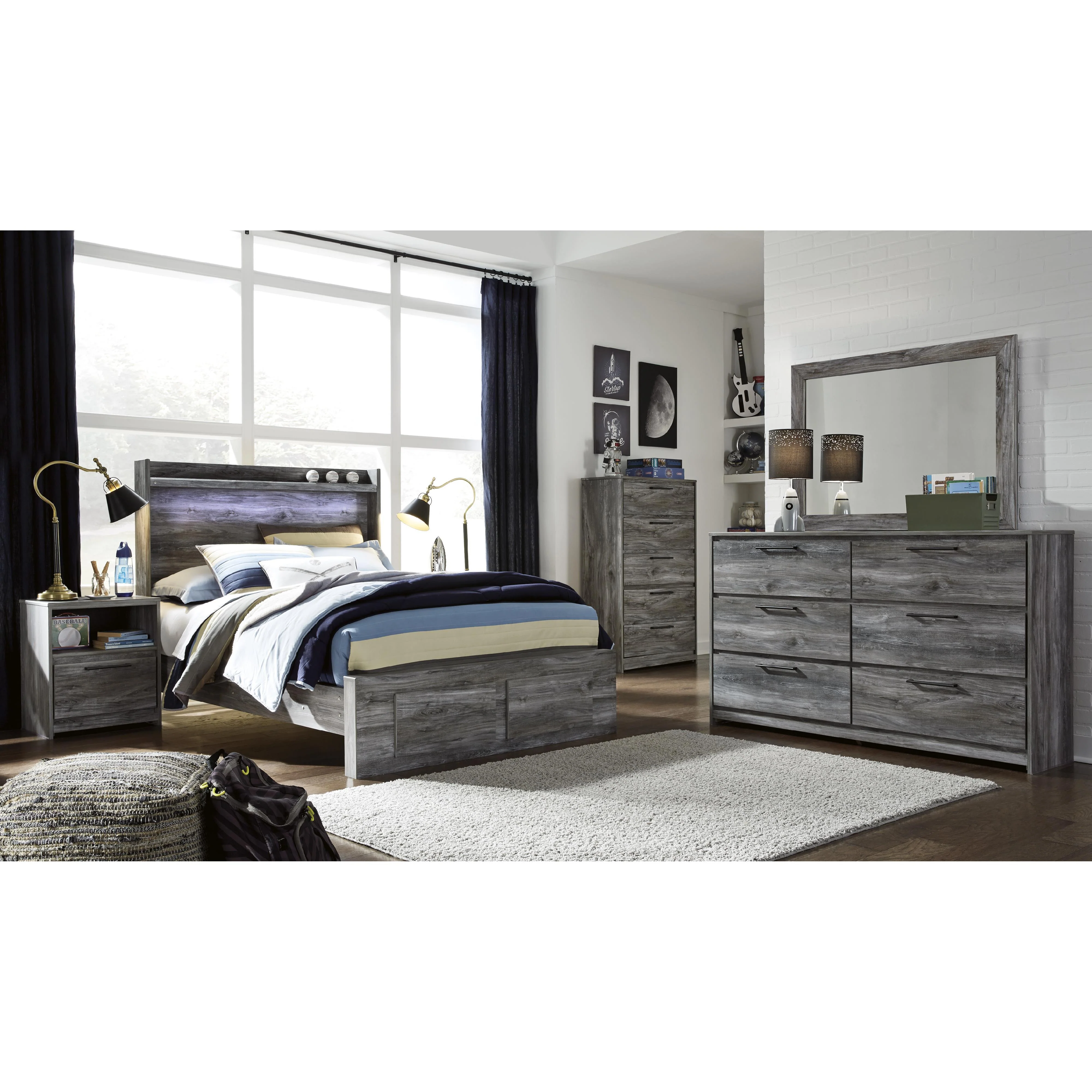 Signature Design by Ashley Baystorm B221B90 6 pc Full Panel Bedroom Set