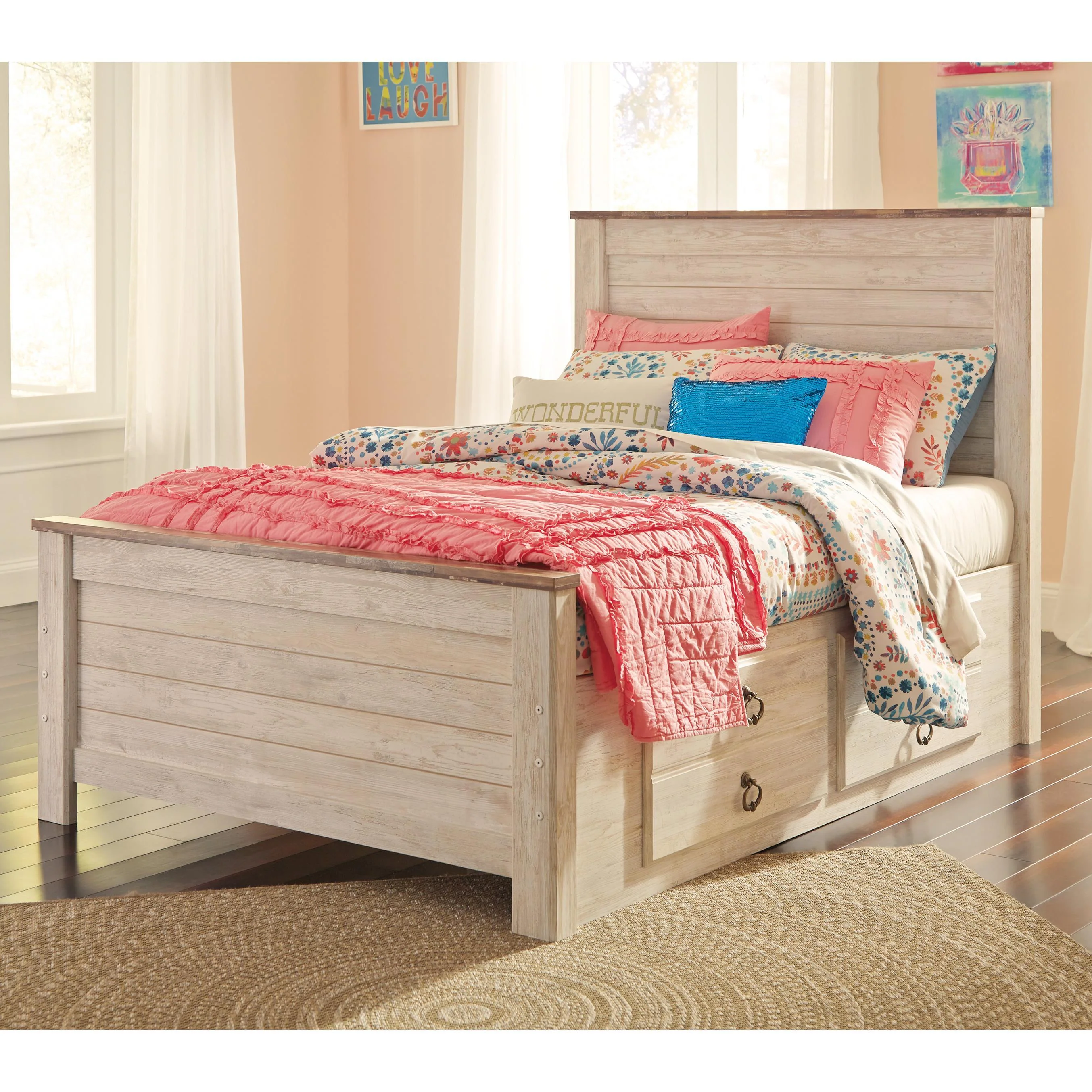 Signature Design by Ashley Willowton B267B12 7 pc Full Panel Bedroom Set - Image 2