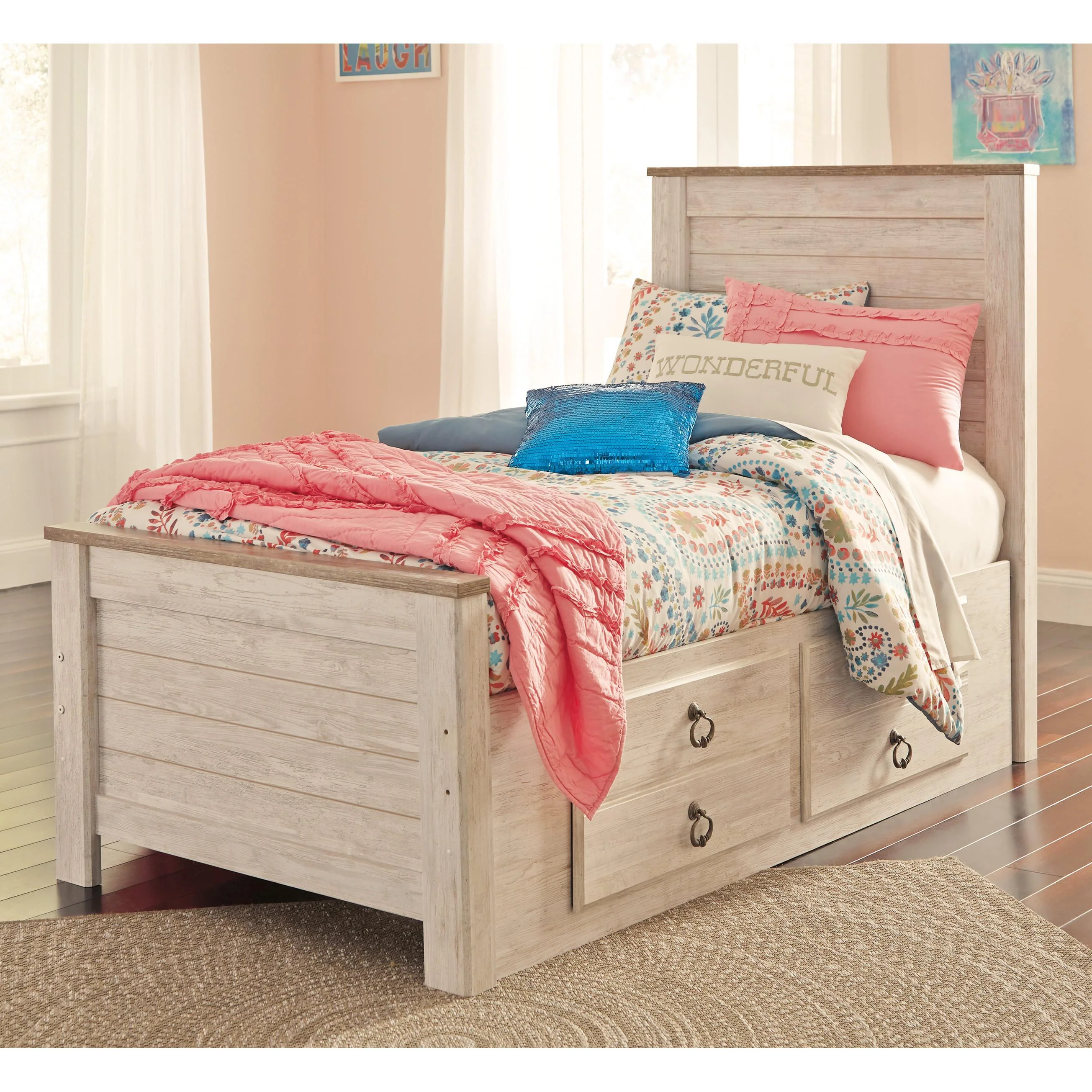 Signature Design by Ashley Willowton B267B65 7 pc Twin Panel Bedroom Set - Image 2
