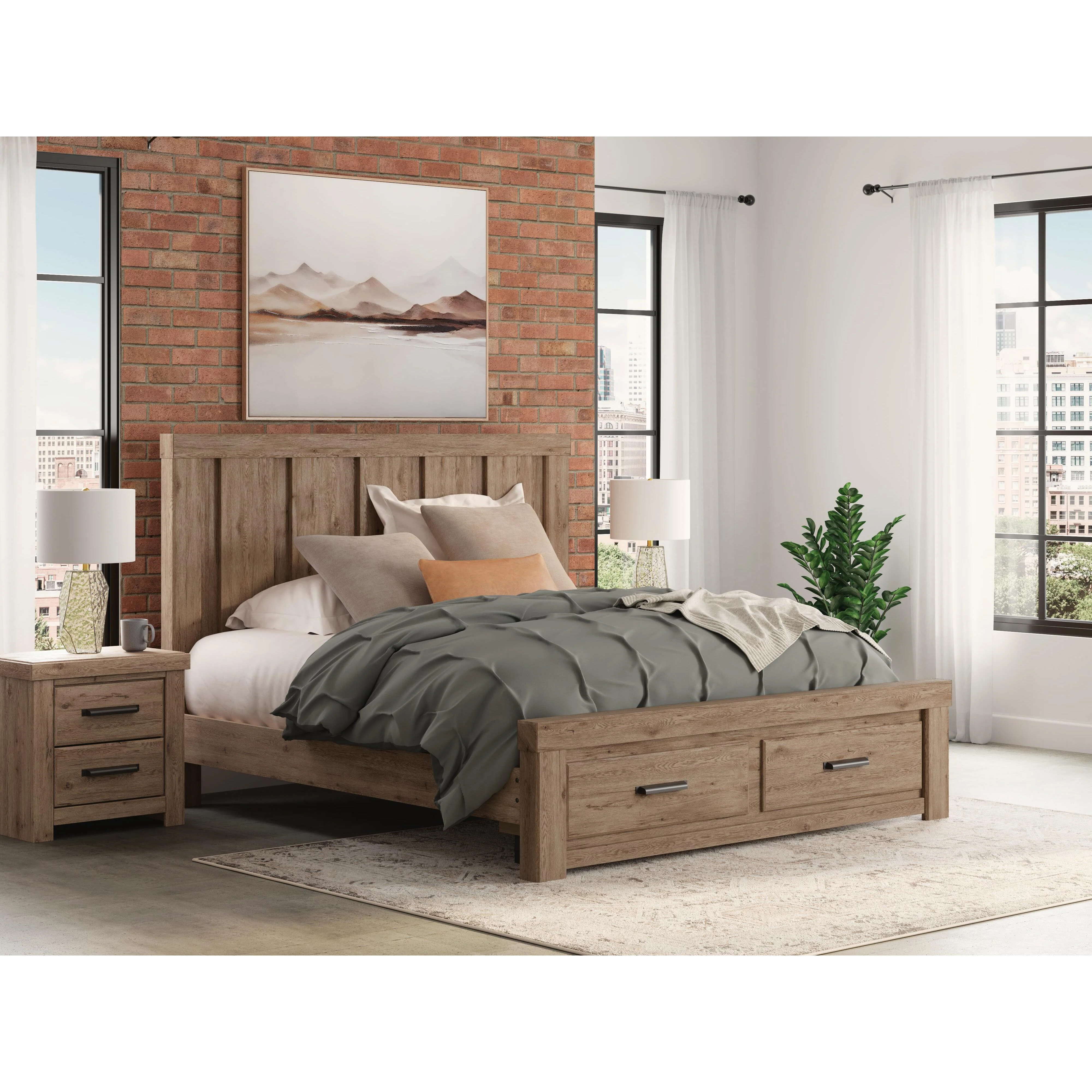 Signature Design by Ashley Oliandon PCB2844 8 pc King Panel Bedroom Set - Image 2