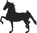 Saddlebred Horse Reflective Decal - Image 1