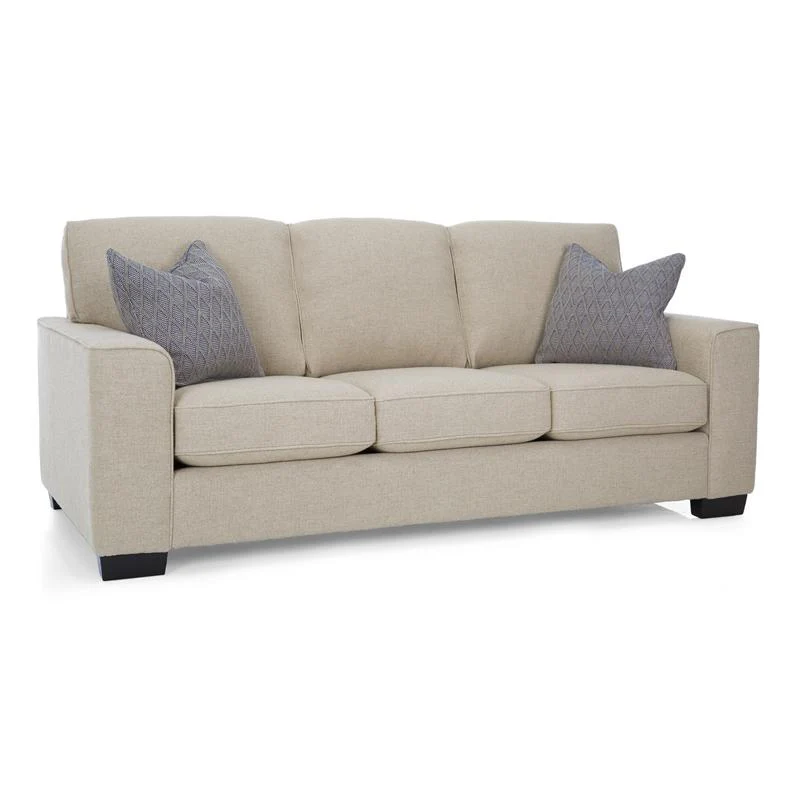 Decor-Rest Furniture Stationary Fabric Sofa 2483 Sofa (Cream) - Image 1