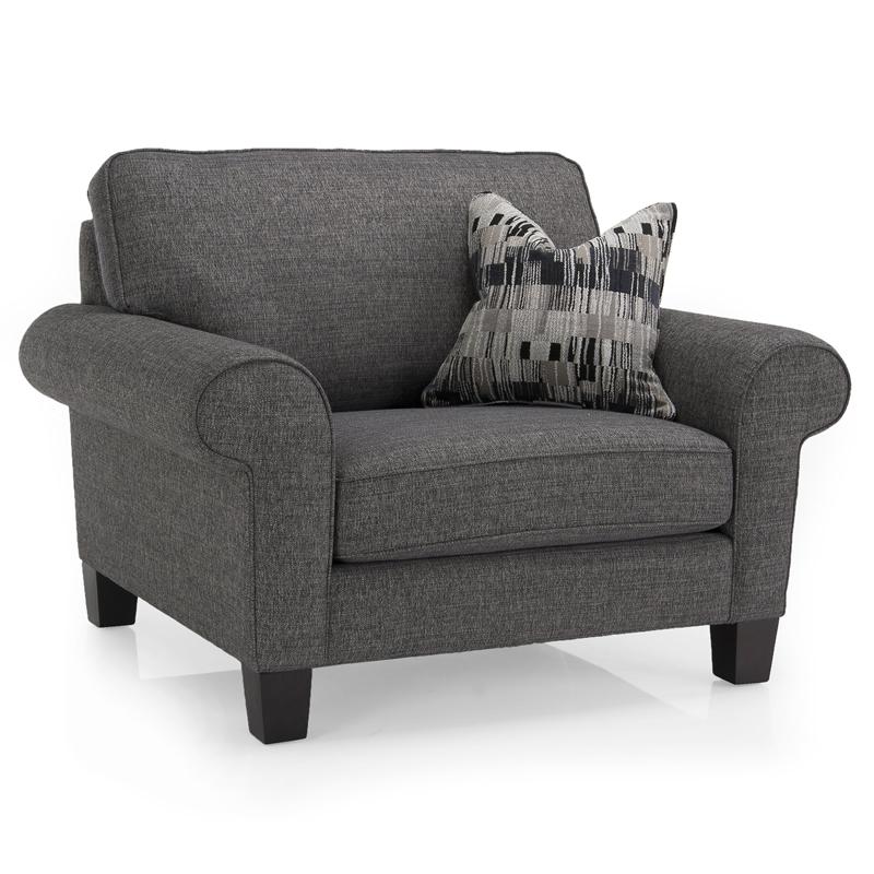 Decor-Rest Furniture Stationary Fabric Chair 2323 Chair and a Half - Image 1
