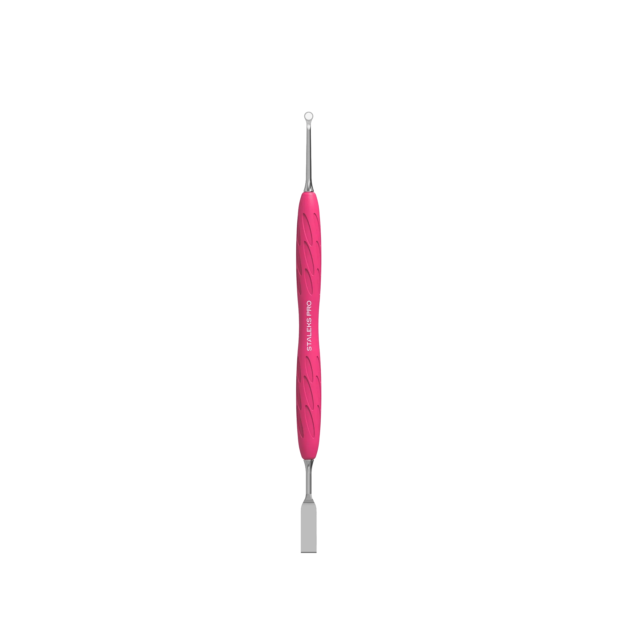 Manicure Pusher With Silicone Handle “Gummy” UNIQ 11 TYPE 1 (Flat Straight Pusher + Ring) PQ-11/1- STALEKS