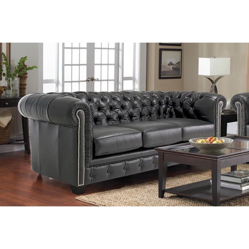 Decor-Rest Furniture Stationary Leather Sofa 3230 Sofa - Image 2