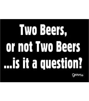 Fridge Magnet, Two Beers - Image 1