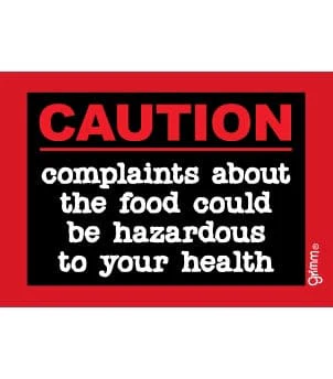 Fridge Magnet, Caution complaints about the food - Image 1