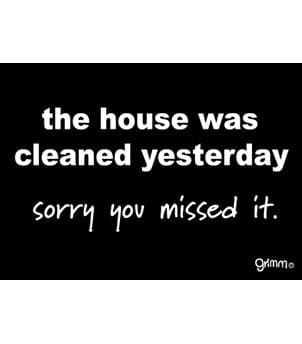 Fridge Magnet, The house was cleaned yesterday - Image 1