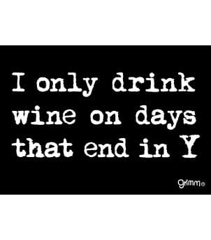 Fridge Magnet, I only drink on days that end in Y - Image 1