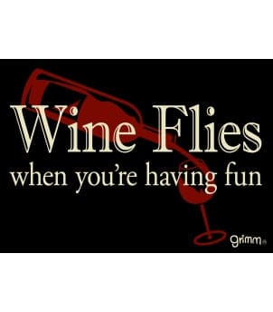 Fridge Magnet, Wine Flies when you