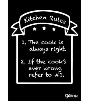 Fridge Magnet, Kitchen Rules - Image 1