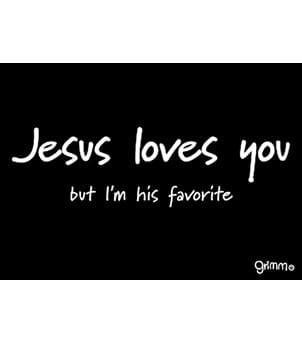Fridge Magnet, Jesus Loves You - Image 1