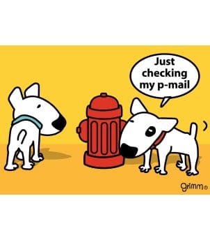 Fridge Magnet, Just checking my p-mail - Image 1