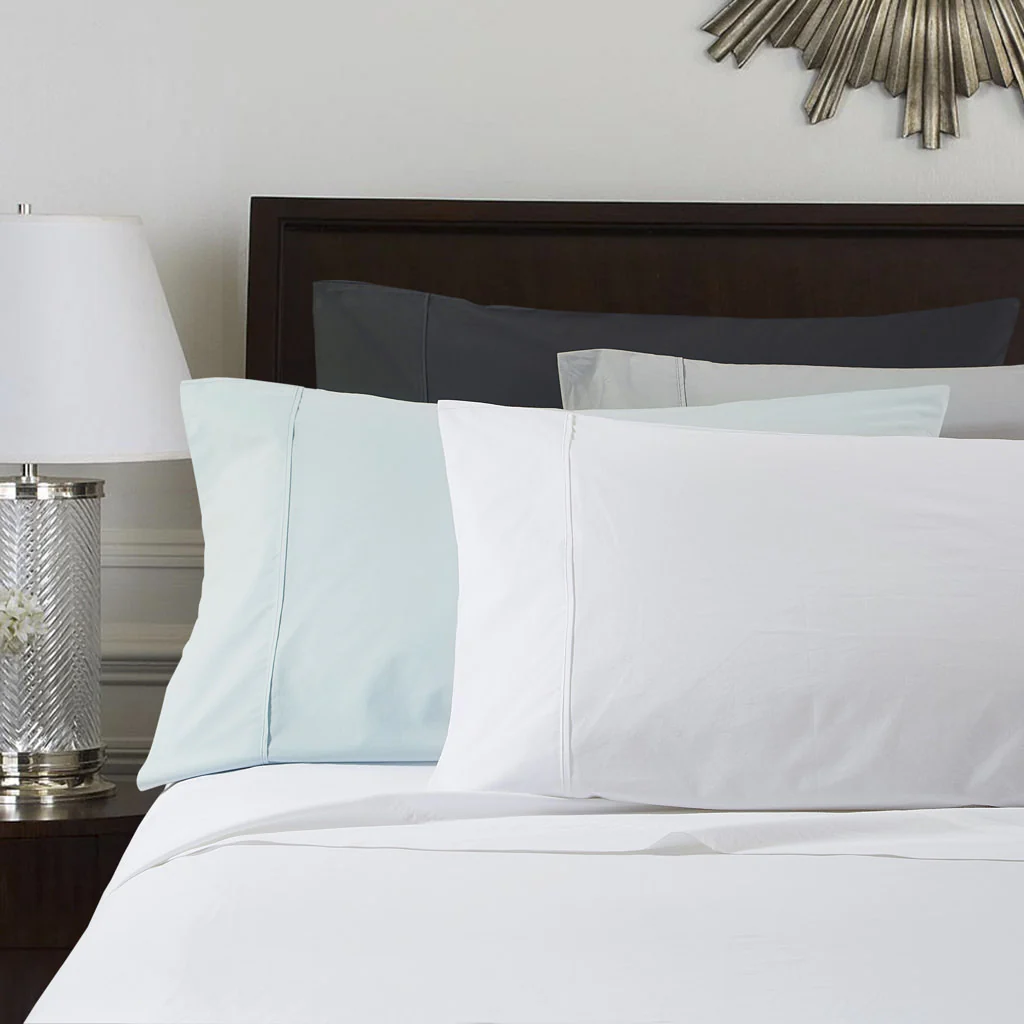 Sheet Set, Cotton Percale Light Grey - Image 2