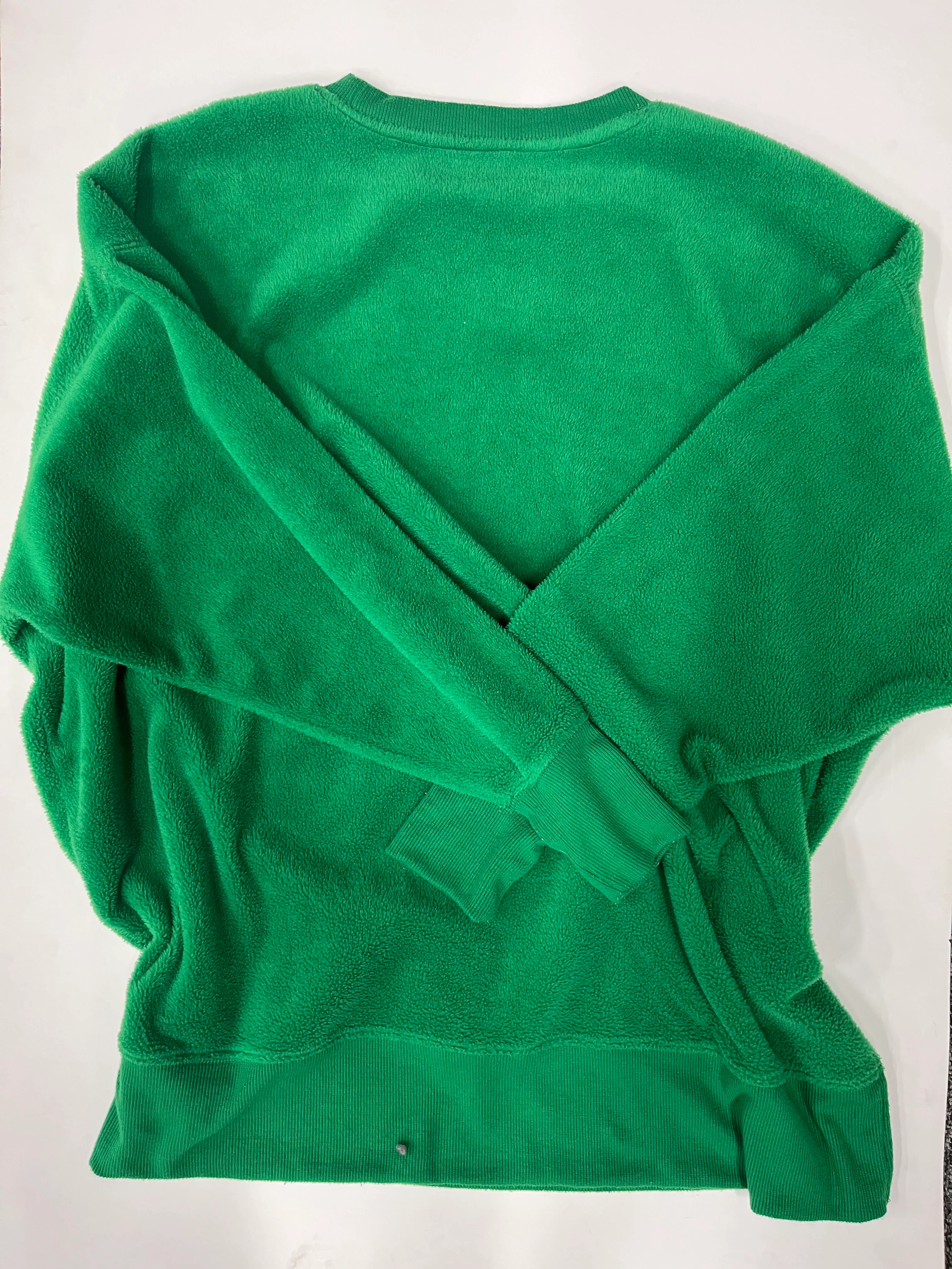 Crown & Ivy Crewneck Fleece Knit Sweater Green Size M - Image 2