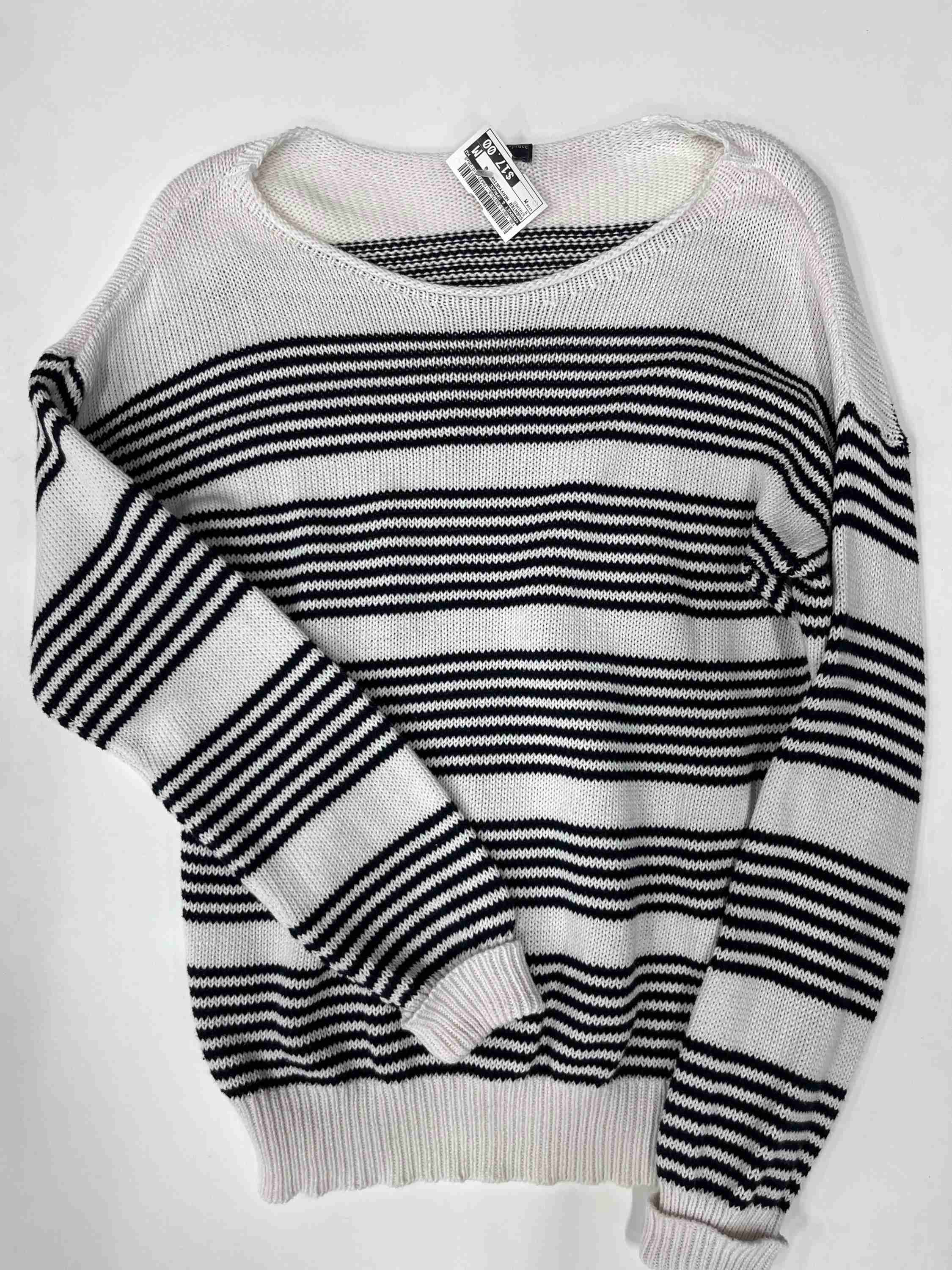 Market & Spruce Crewneck Knit Sweater Stripe Size M
