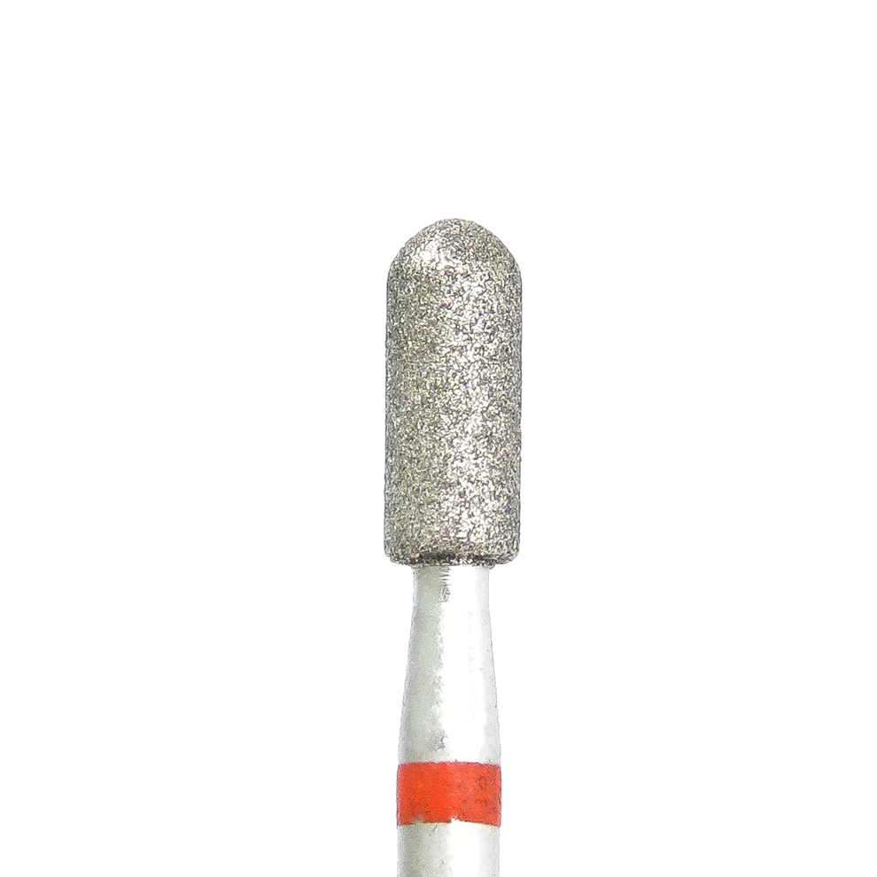 KMIZ - Diamond Nail Drill Bit Red Cylinder 3.1-8.0F (#129) - Image 1