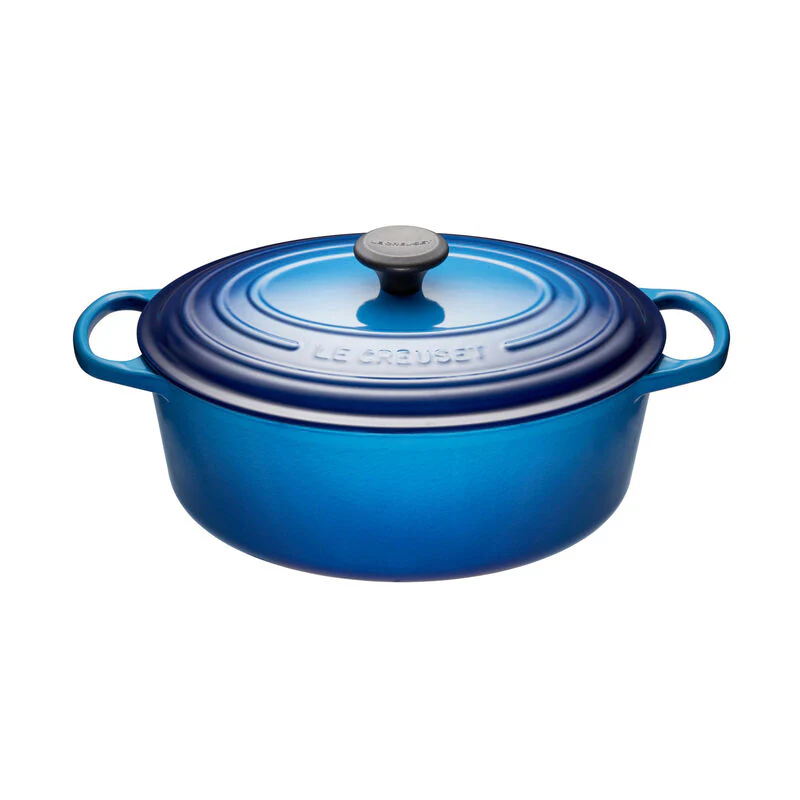 Oval Dutch Ovens, Blueberry Enameled Cast Iron - Image 1