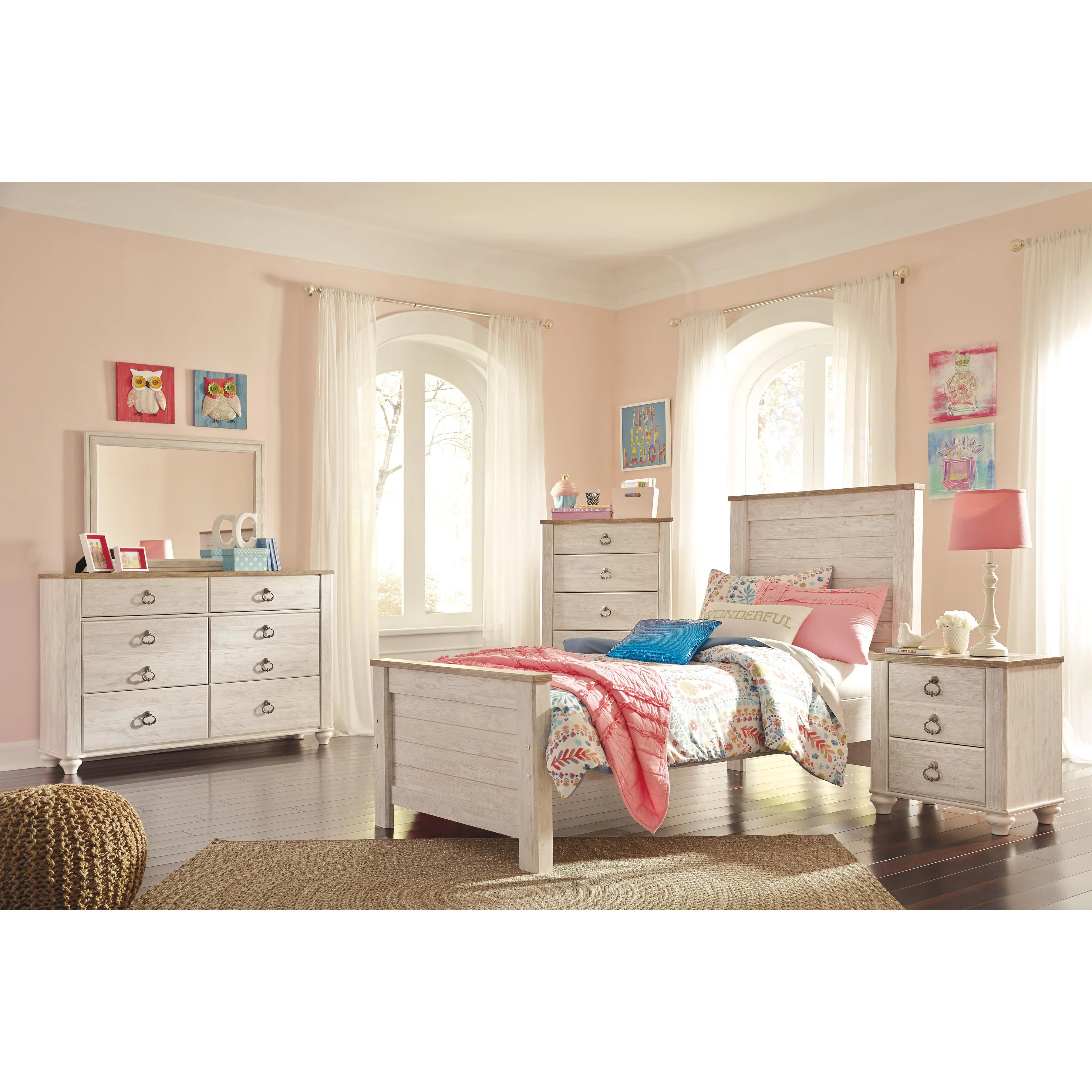 Signature Design by Ashley Willowton B267B15 Twin Panel Bed - Image 2