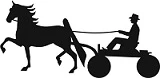 Show Horse in Fine Harness & Man Reflective Decal