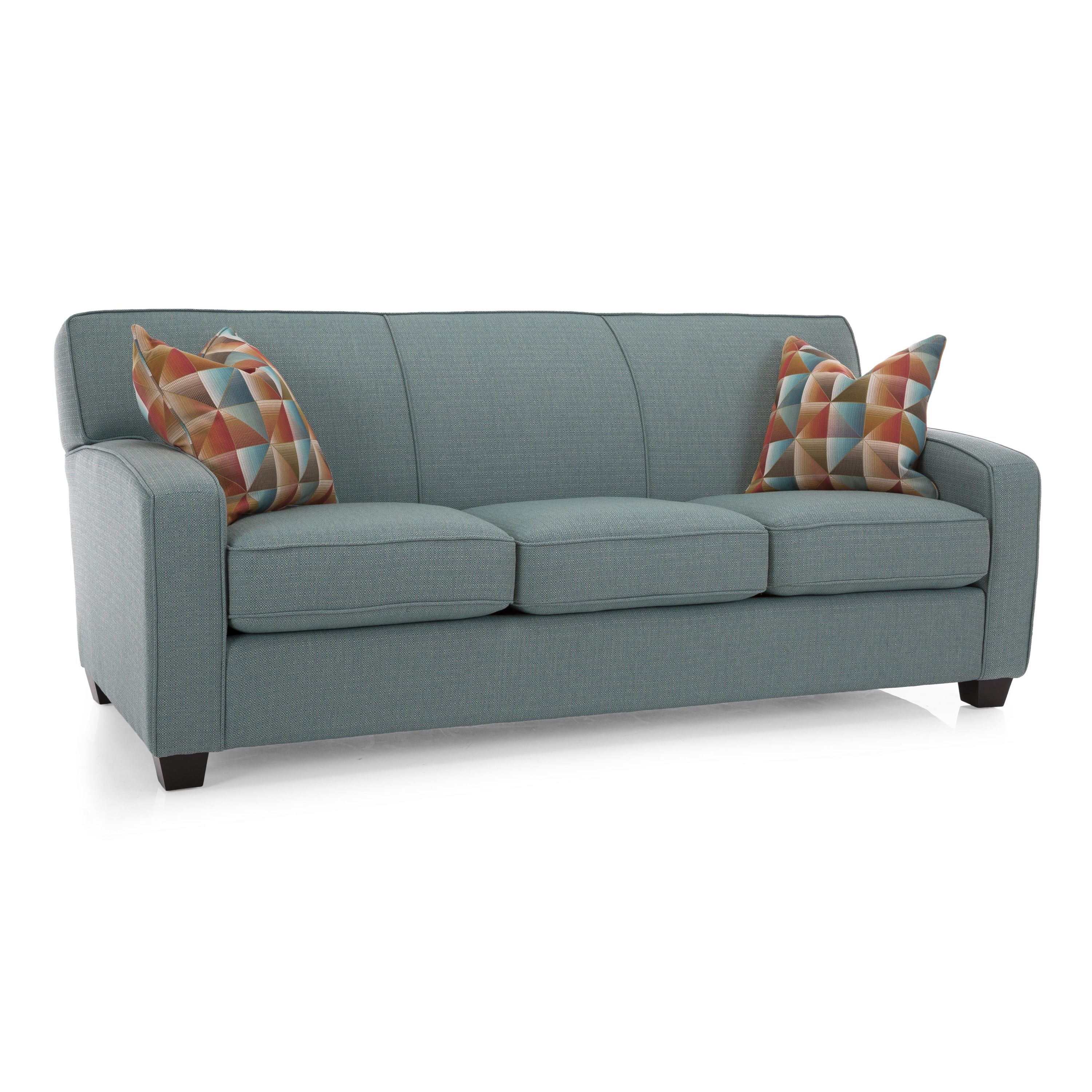 Decor-Rest Furniture Fabric Queen Sofabed 2401 Queen Sofa Bed (Blue)