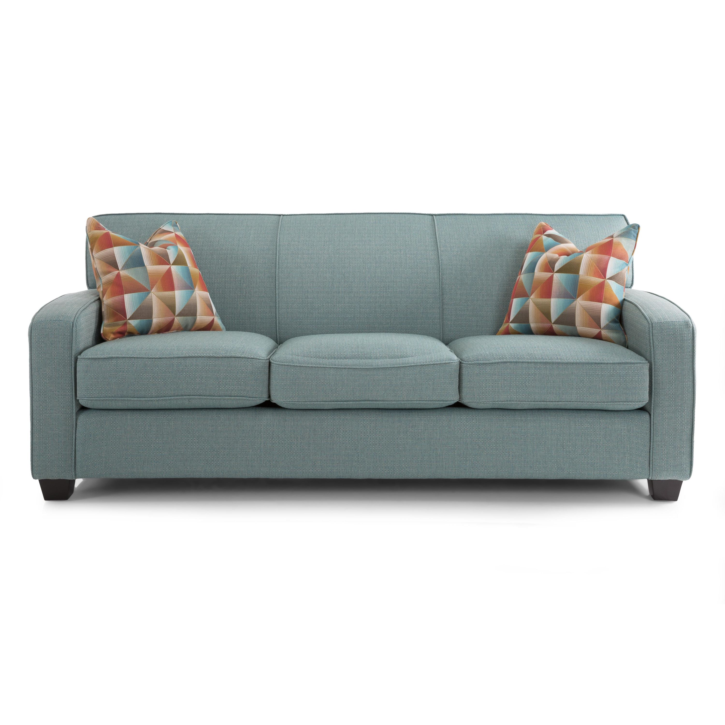 Decor-Rest Furniture Fabric Queen Sofabed 2401 Queen Sofa Bed (Blue) - Image 2