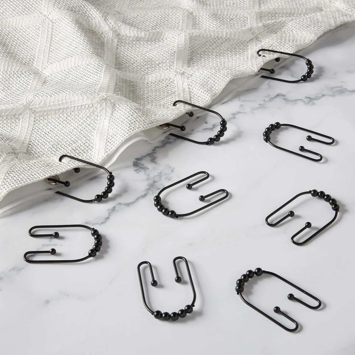 Shower Curtain Hooks Clyde -  Black - Image 2