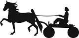 Show Horse in Fine Harness & Woman Reflective Decal