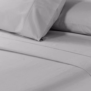 Sheet Set, Cotton Percale Light Grey - Image 1
