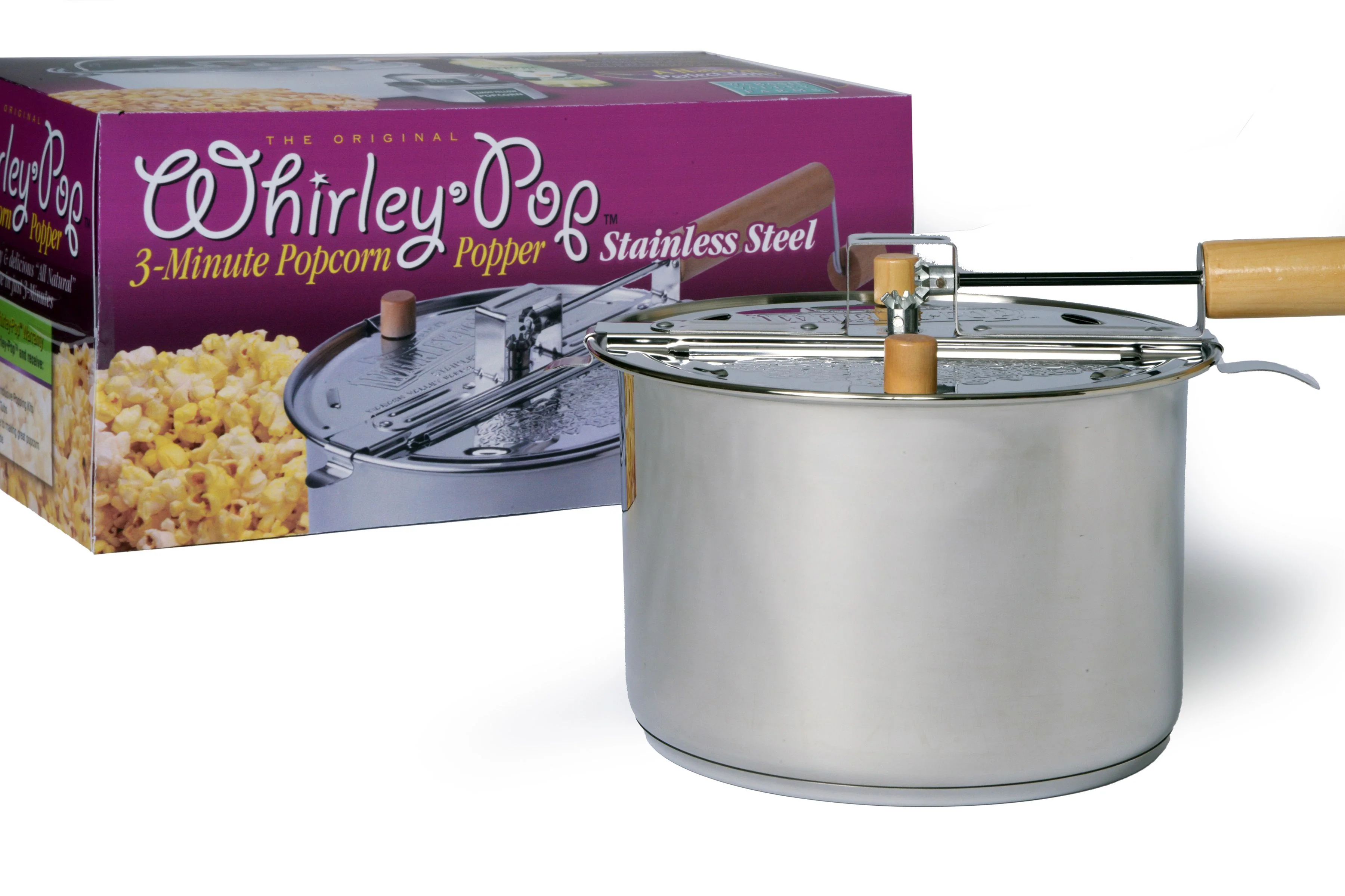 Stainless Steel Whirley Pop Stovetop Popcorn Maker - Image 2