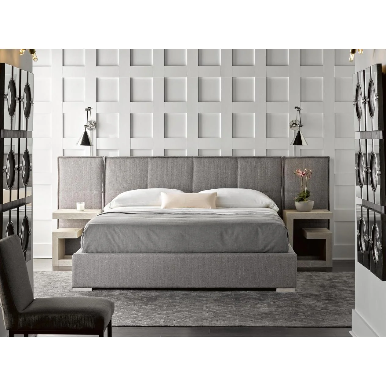 Universal Furniture Connery Queen Upholstered Platform Bed 64525FR/645250/645256W - Image 2
