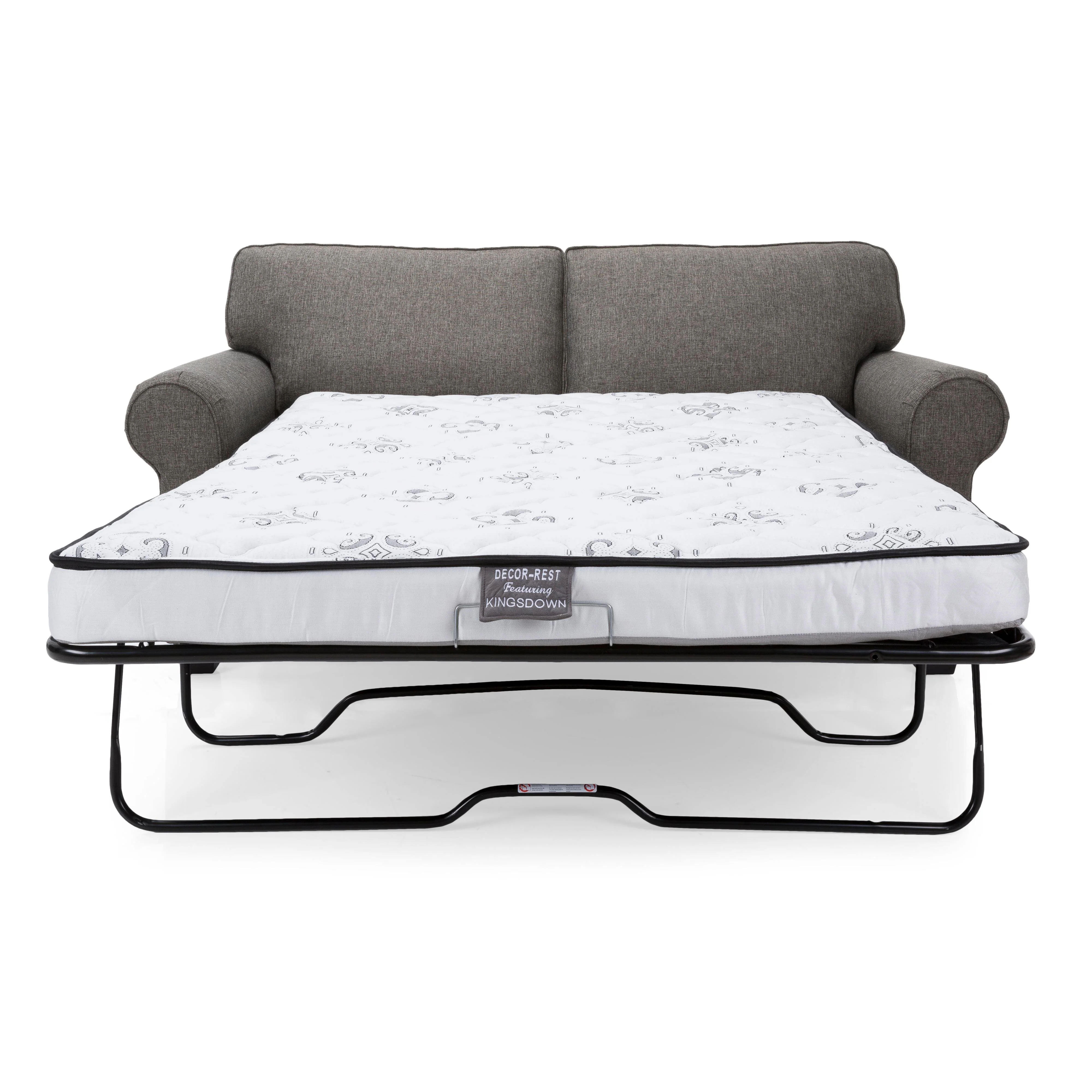 Decor-Rest Furniture Fabric Full Sofabed 2179 Full Sofa Bed (Grey) - Image 3