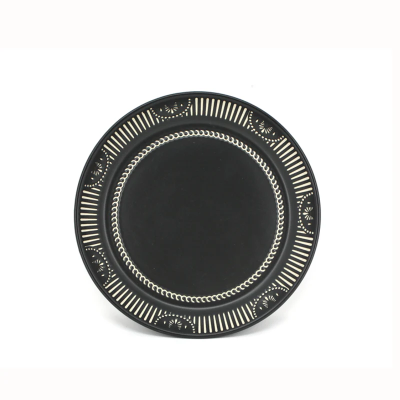 Salad Plate, Batik Black - Image 1