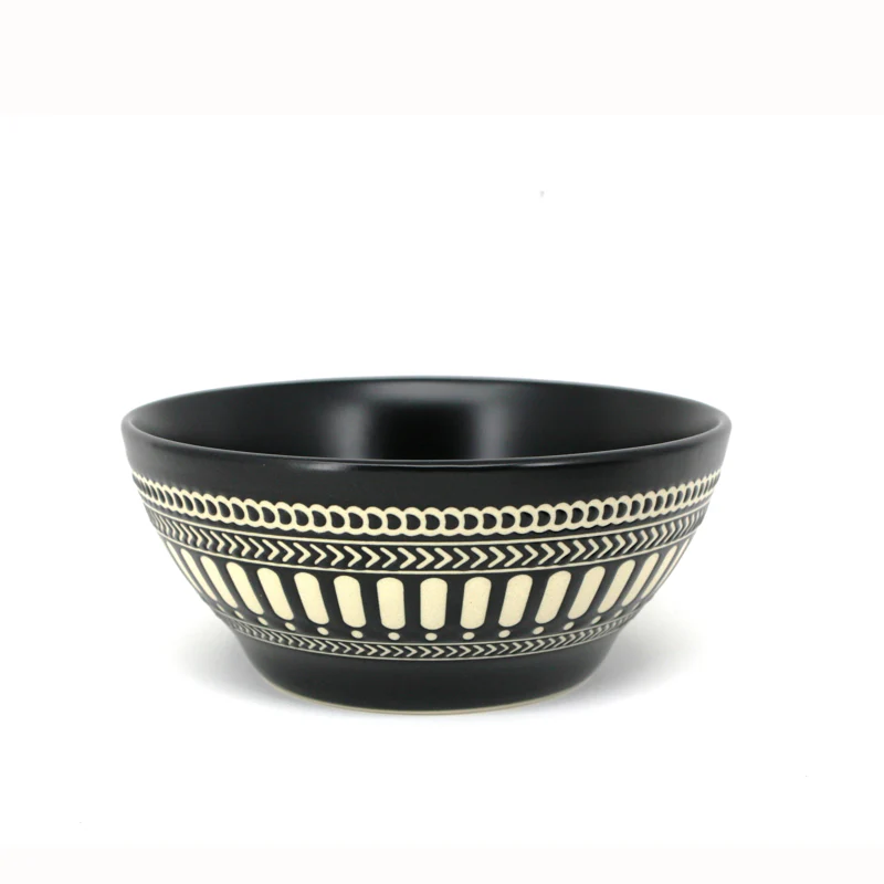Cereal Bowl, Batik Black - Image 1