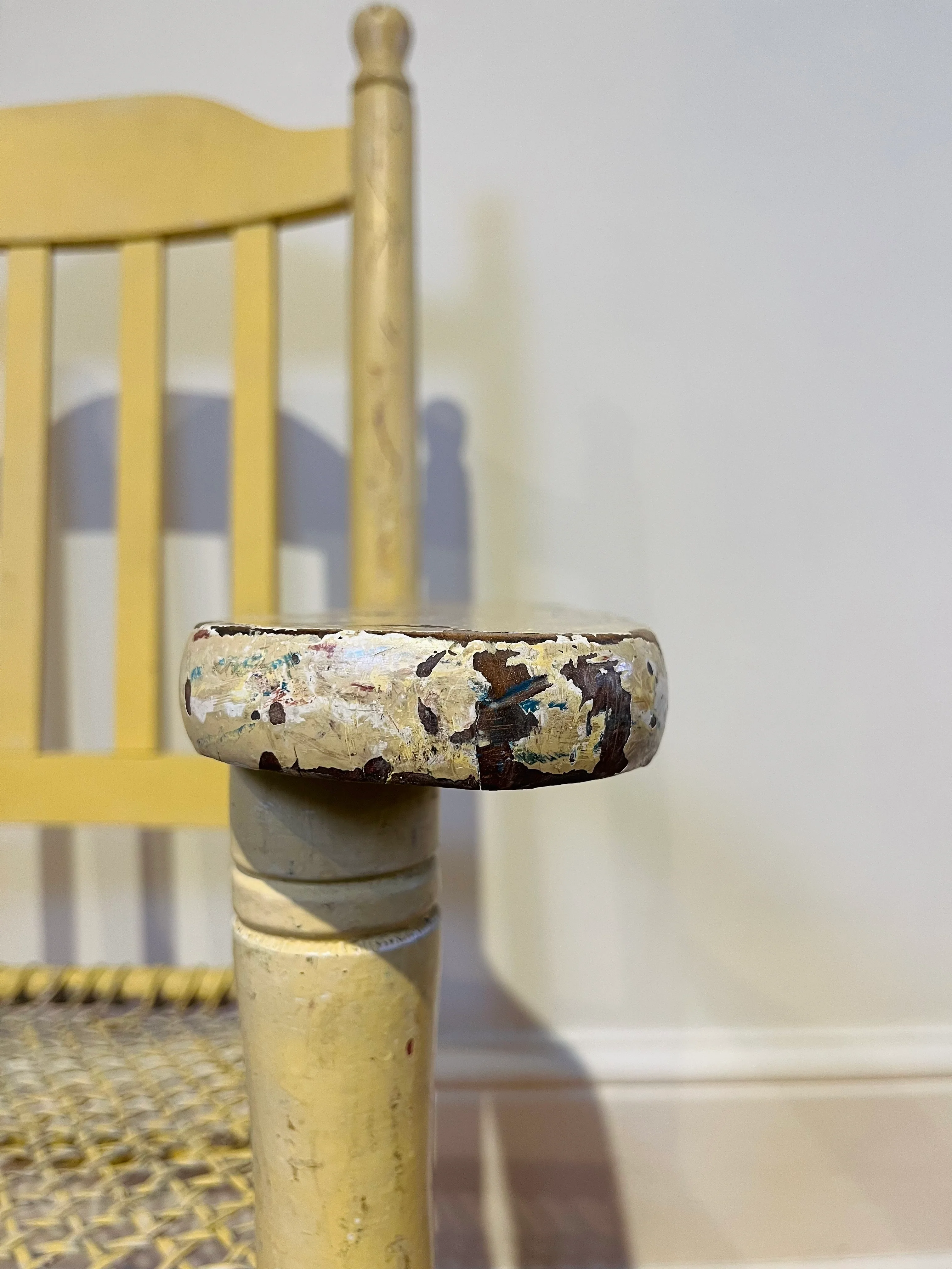 Vintage Primitive Slat-Back Armchair - Image 3