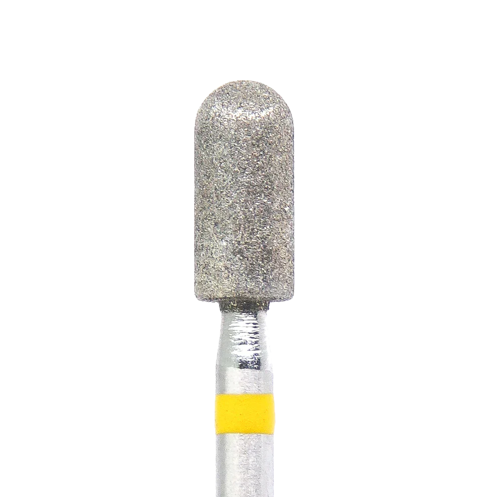 KMIZ - Diamond Nail Drill Bit Yellow Cylinder 4.0-9.0VF(#135) - Image 1