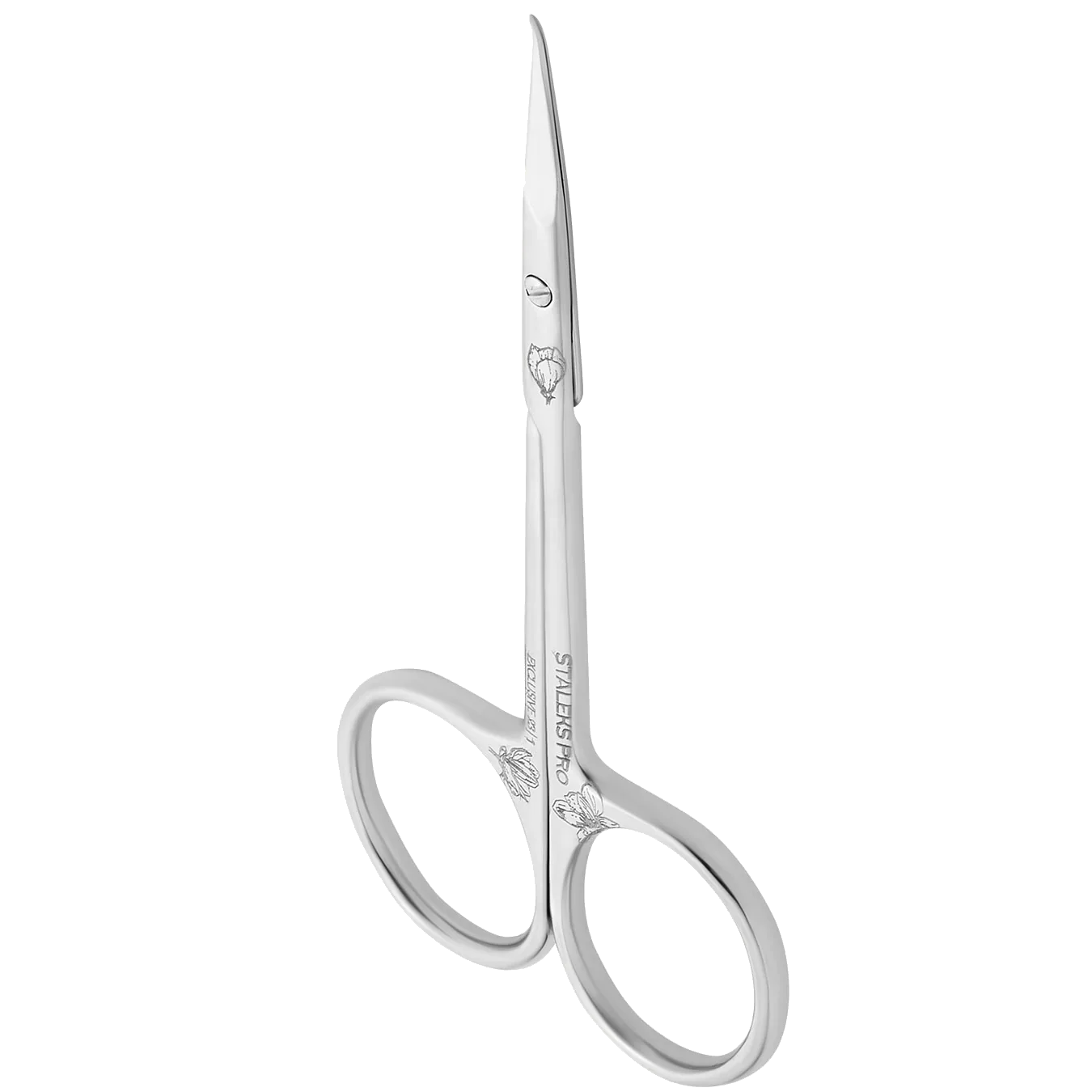STALEKS PRO EXCLUSIVE 23 TYPE 1 PROFESSIONAL CUTICLE SCISSORS ELONGATED HANDLES MAGNOLIA SX-23/1M- STALEKS™ - Image 2