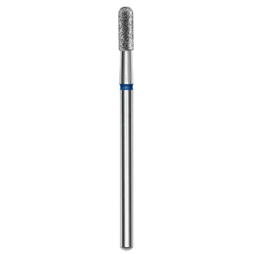 DIAMOND NAIL DRILL BIT, "CYLINDER", BLUE, HEAD DIAMETER 2.5 MM/WORKING PART 6.5 MM (FA30B023/6.5) - STALEKS™ - Image 1