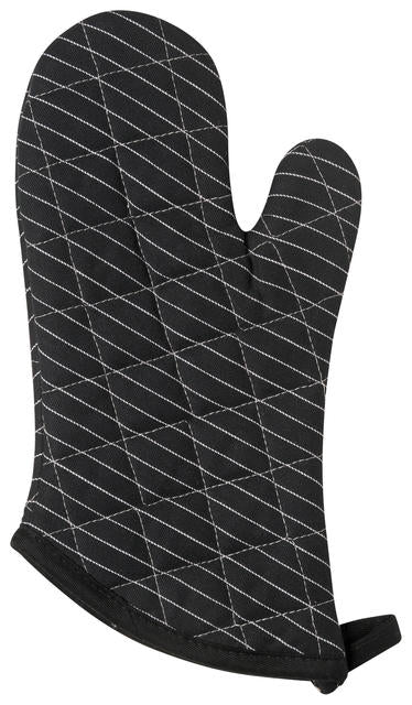 Oven Mitt Set, Pinstripe Black - Image 1