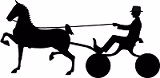 Hackney Horse in Fine Harness & Man Reflective Decal