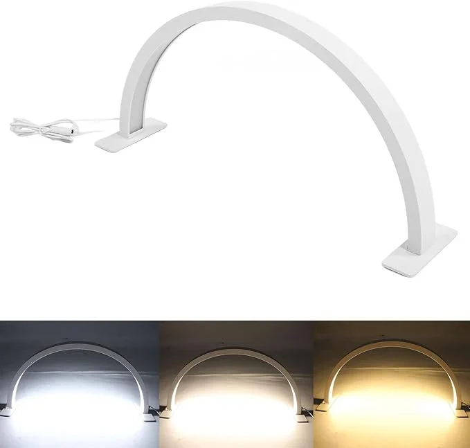 LED Light Desktop Half Moon Nail Desk Lamp Table - Image 3