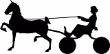 Hackney Horse in Fine Harness & Woman Reflective Decal