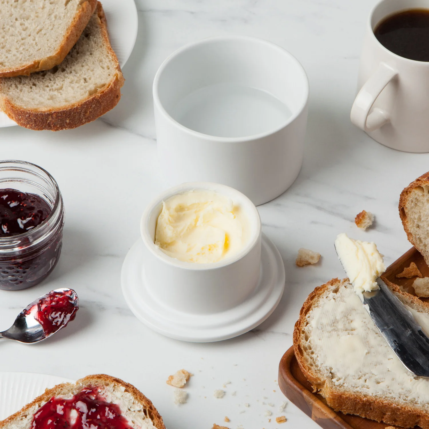 Butter Crock, Matte White - Image 3
