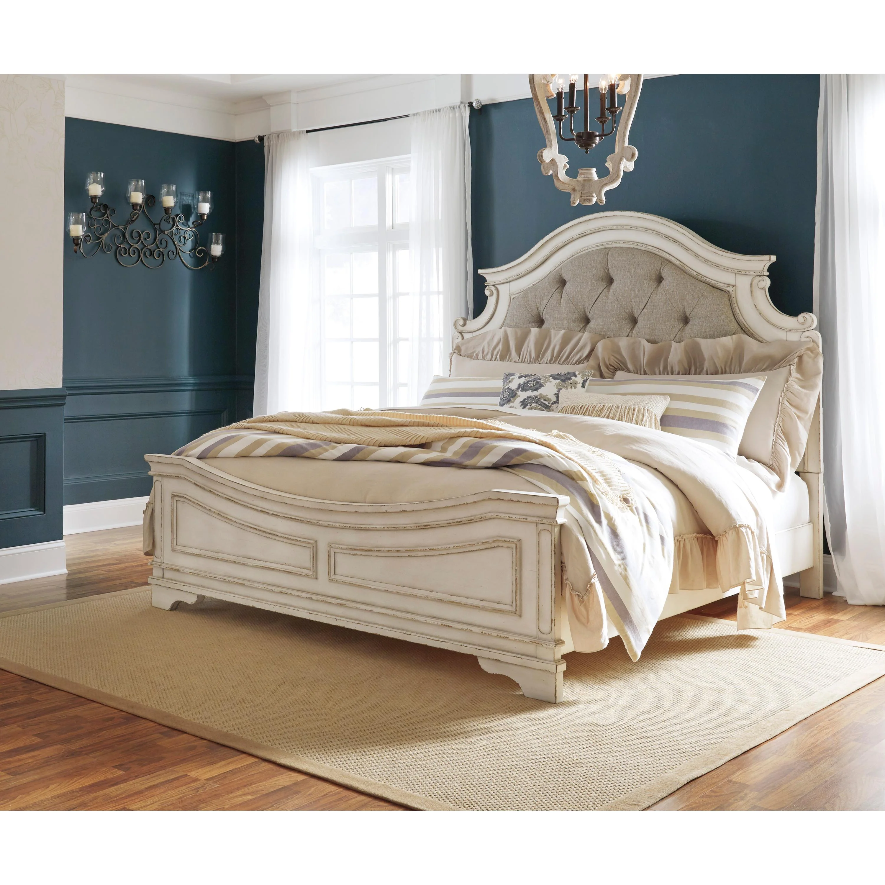 Signature Design by Ashley Realyn B743-57 Queen Upholstered Panel Headboard - Image 2