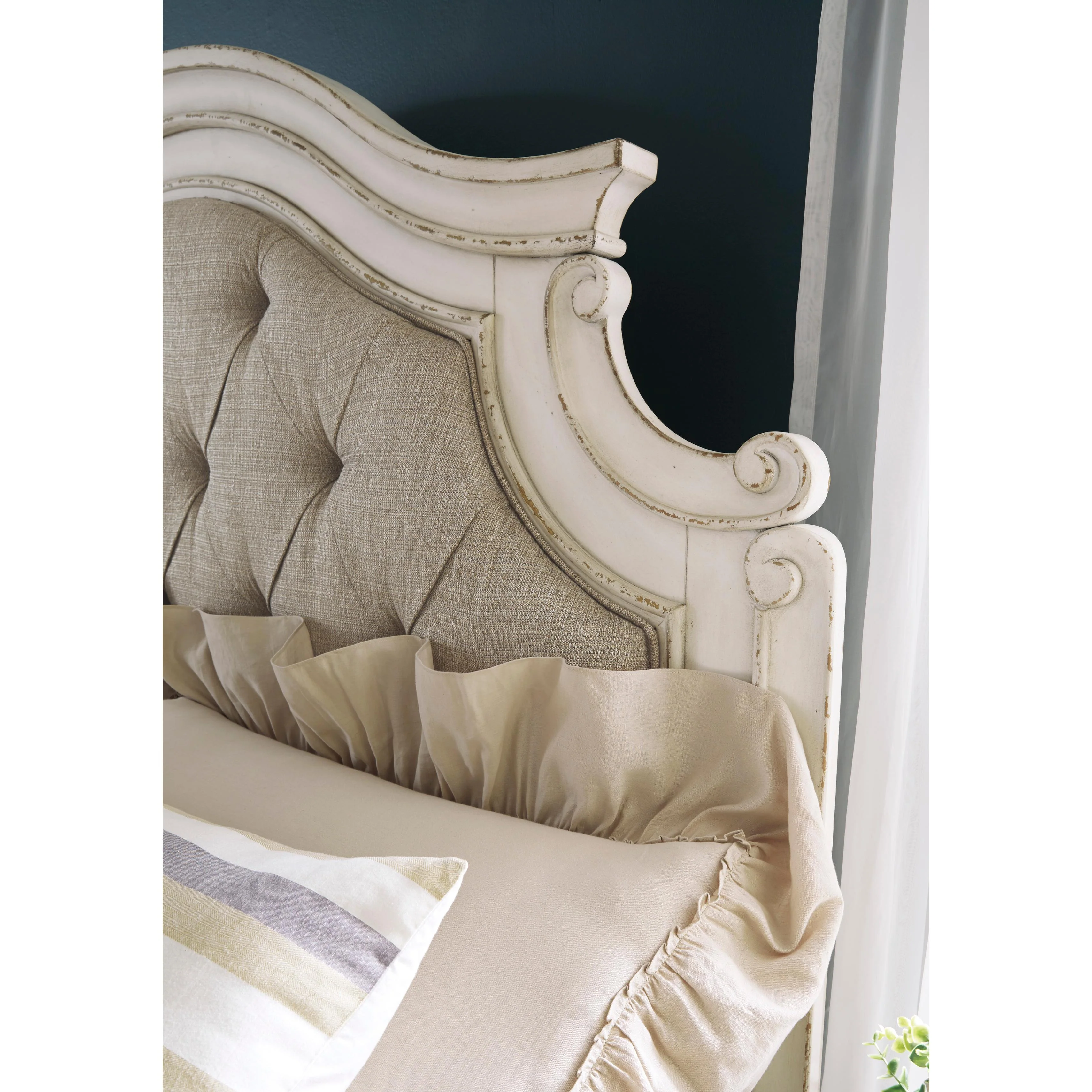 Signature Design by Ashley Realyn B743-57 Queen Upholstered Panel Headboard - Image 3