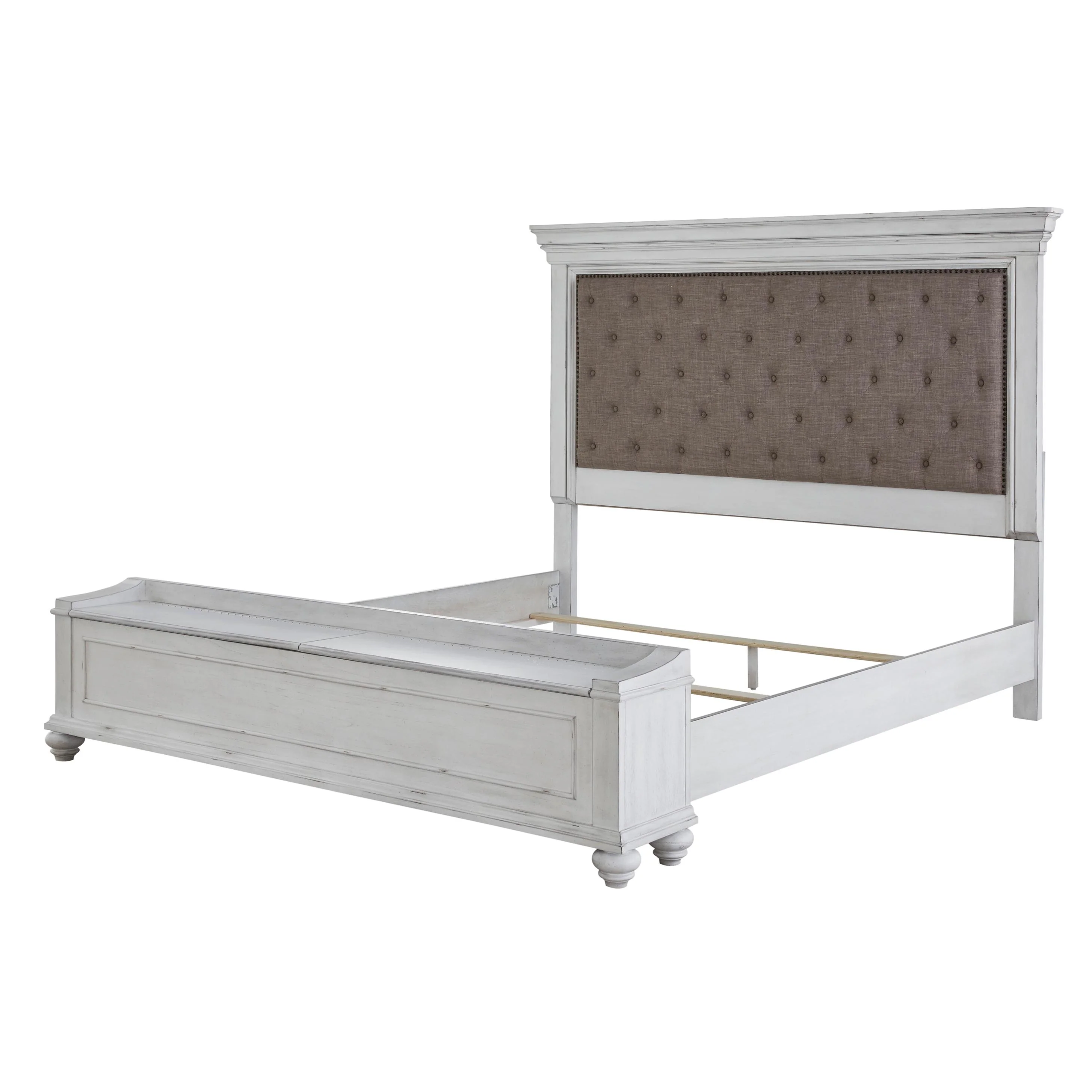 Benchcraft Kanwyn King Upholstered Panel Bed with Storage B777-158/B777-56S/B777-97 - Image 3