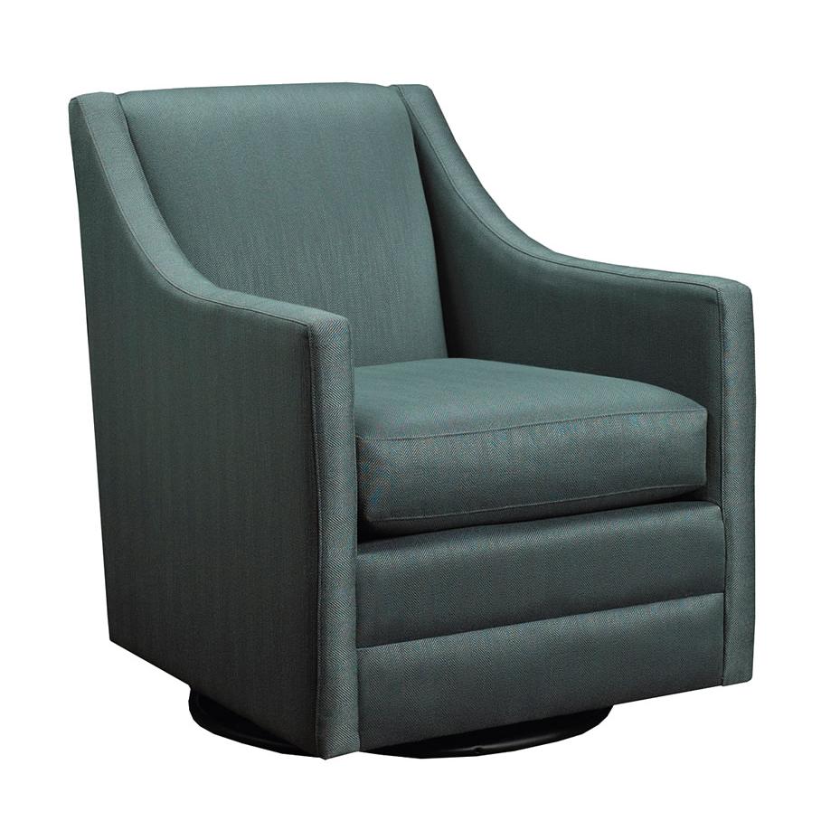 Brentwood Classics Glen Swivel Fabric Accent Chair Glen 208-24 Accent Chair - Slider Danube - Image 1