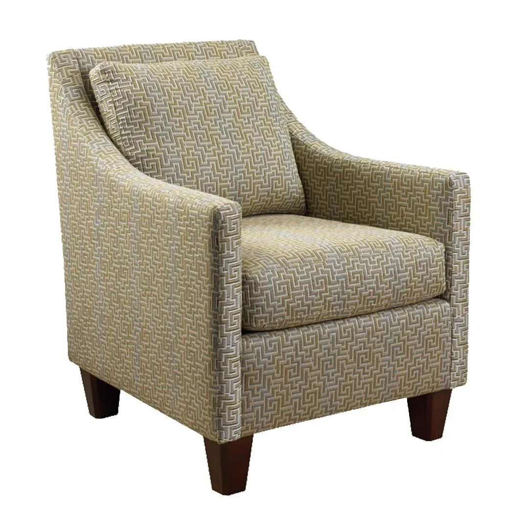 Brentwood Classics Jemma Stationary Fabric Accent Chair Jemma 140-20 Accent Chair - Interlock Tussah - Image 1
