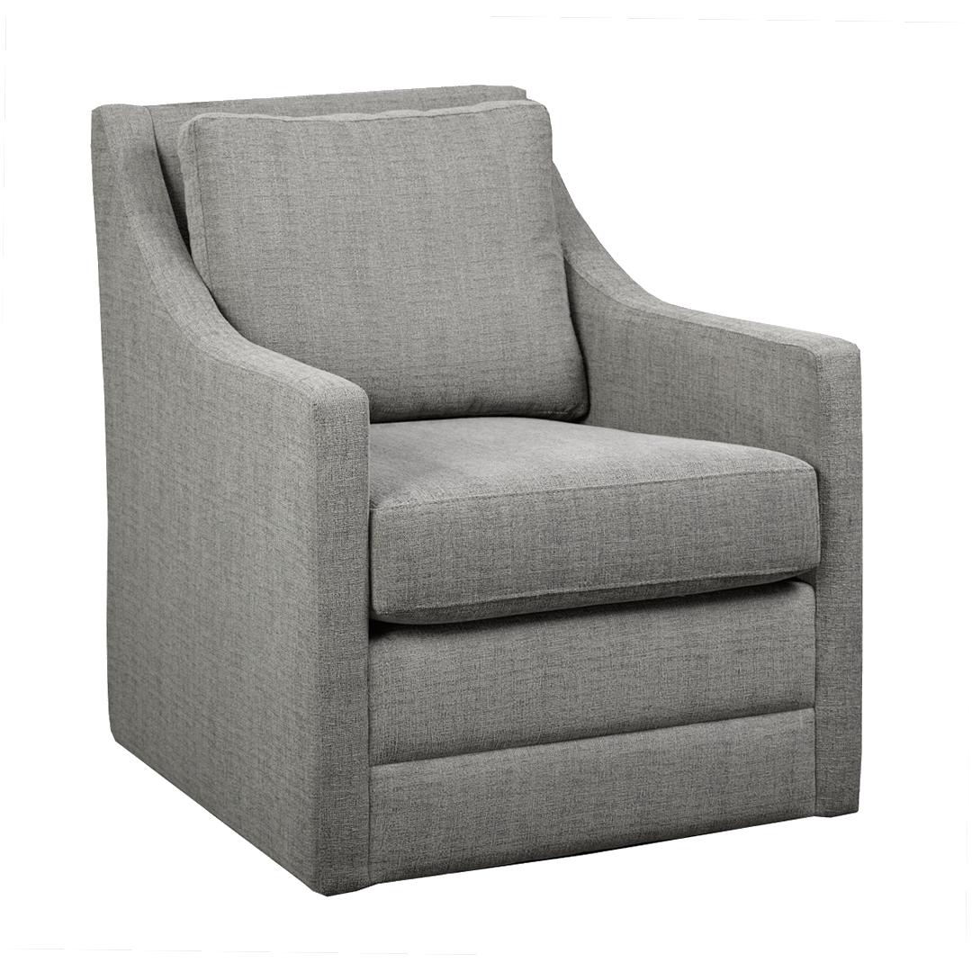 Brentwood Classics Jeffrey Swivel Fabric Accent Chair Jeffrey 259-24 Accent Chair - Snapshot Fog - Image 1