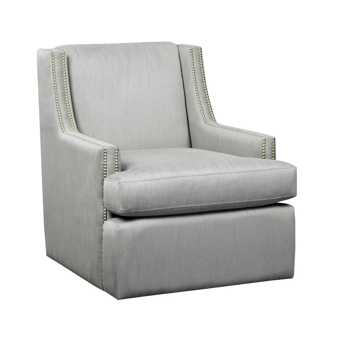 Brentwood Classics Vivian Swivel Fabric Accent Chair Vivian 225-24 Accent Chair - Dayglow Zinc - Image 1